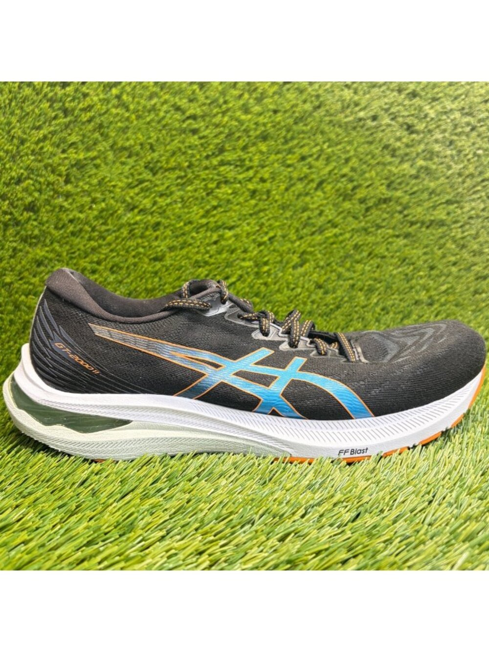 Asics GT 2000 11 Mens Size 10 Black Blue White Athletic Running Shoes Sneakers